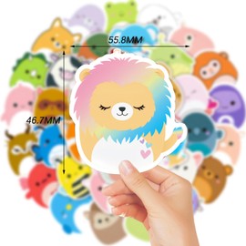 Pack of 100 Animal Stickers Children, Cute Cartoon Animals Stickers Children, Cute Bluey Stickers Children, Waterproof Vinyl Graffiti Decal Sticker for Car, Laptop, Skateboard, Bicycle, Moped,