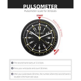 F.ZEGAO Nurse Watch with Second Hand Nursing, Calendar Pulsometer Watch