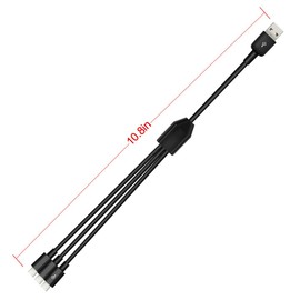 Duttek USB auf Micro USB Kabel, USB 2.0 auf Micro USB Splitter Kabel, 3 in 1 USB 2.0 A Stecker auf DREI Micro USB Stecker 1 bis 3 Ladekabel Adapter Kordel 25 cm