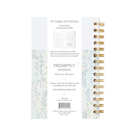 Promptly Journals, Peace of Mind: A Journal to Calm Anxiety (Eucalyptus Green, Linen/Leatherette) | Anxiety Relief | Mental Health Journal | Anxiety Self-Help Journal | Anxiety Coping Journal