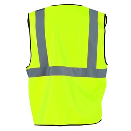 OccuNomix ECO-G-Y4/5X High Visibility Value Solid Standard Hook & Loop Safety Vest, Class 2, 100% ANSI Polyester Tricot, 4X-Large / 5X-Large, Yellow