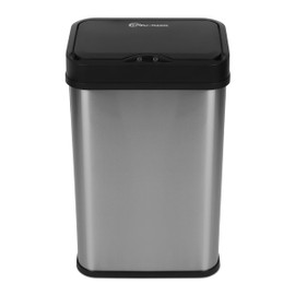 SIMPLI-MAGIC 79207AM Kitchen Trash Can, Touchless Trash Can and Garbage Bin, 13 Gallon Capacity, Perfect for Home, Kitchen, Office, Stainless Steel