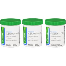 Fleet Adult Laxative Glycerin Suppositories 50ct(3 Pack)