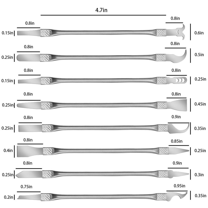 Oruiiju 8 Piece Set Multi-Function CPU Removal Tool Set for