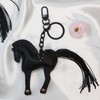 Autumnwell Black Horse Keychain, Hanging Charm Accessory for Purse, Bag