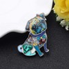 DUOWEI - Broche de aleación esmaltada con diamantes de imitación