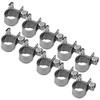 All 10pcs Stainless Steel Mini Fuel Line Pipe Hose Clamp