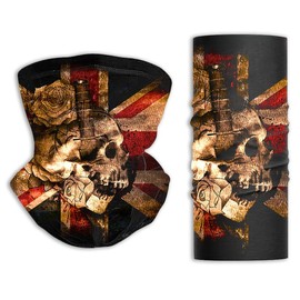 Kashasin Seamless Snoods Bandana Flag Printing Ice Silk Balaclava Elastic Tube Magic Scarf Neck Gaiter for Unisex Breathable Headwrap Cycling, Hiking, Travel (UK)