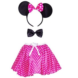 Fancy Dress Mouse Adults Headband Ears & Tutu Skirt Costume Womens Pink