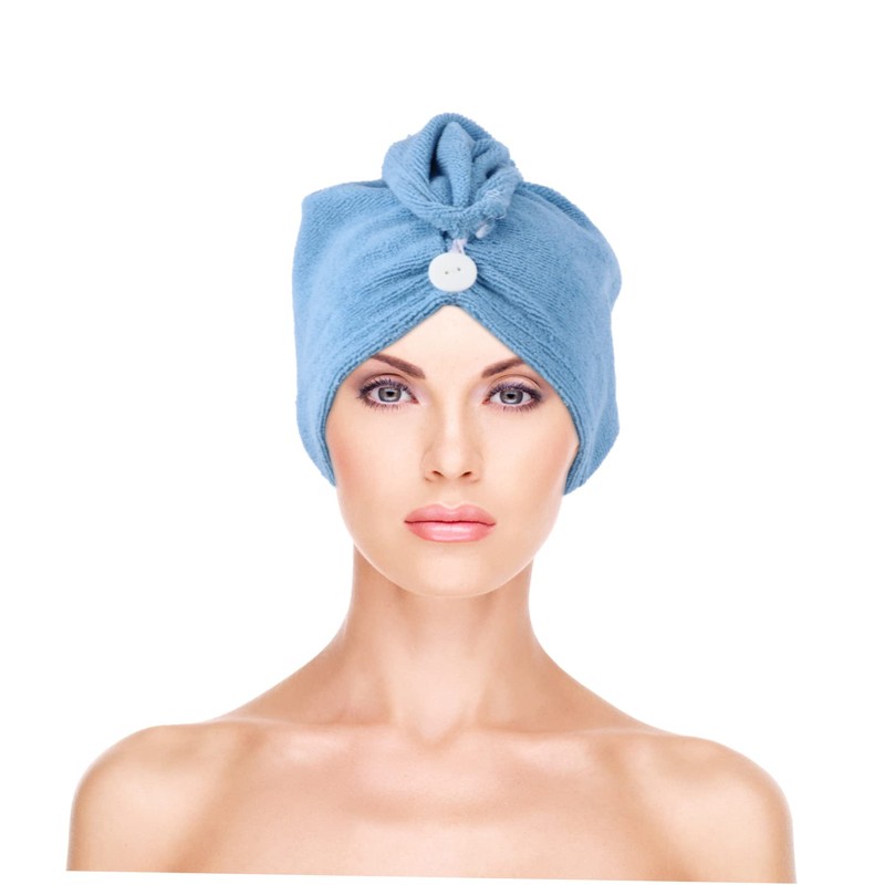 FOMIYES Hair Drying Towel Wrap Super Absorbent Microfiber Head Wrap