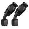 APIELE 6AN 45 Degree Aluminum Black PTFE Rotary Hose Fitting
