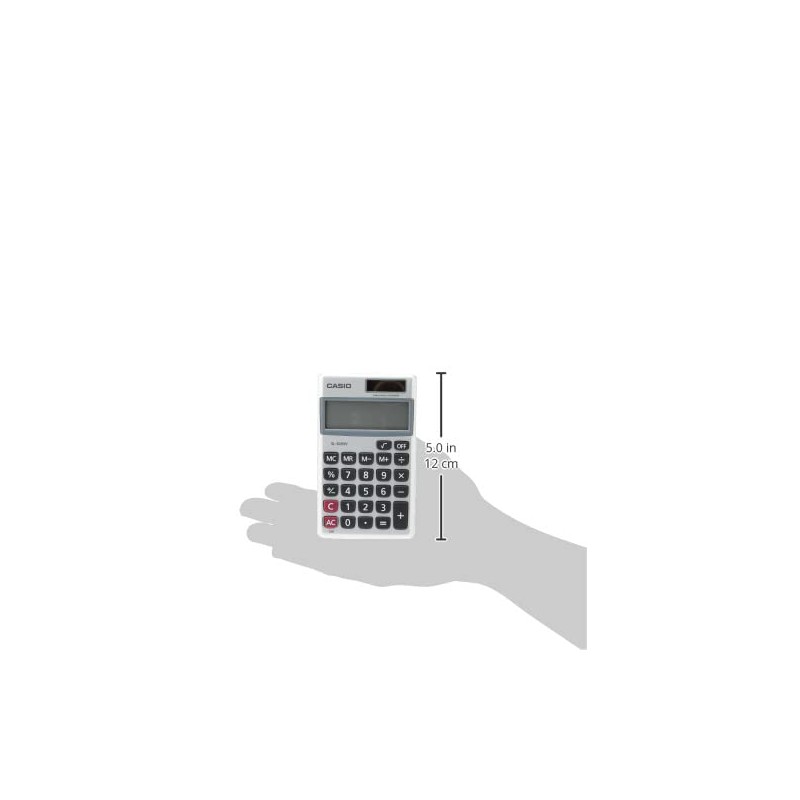 Casio SL-300SV, 8 Digit Pocket Calculator, Silver