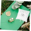 CAXUSD Ring Bearer Basket Embroidery Accessories Engagement Ring Pillow Pearl