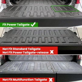 LASFIT Tailgate Mat 2025 2026 for Dodge Ram 1500 Power Tailgate (NOT for Standard Tailgate or Power Tailgate-Release), All Weather TPE Tailgate Protector Liner Replacement Accessories