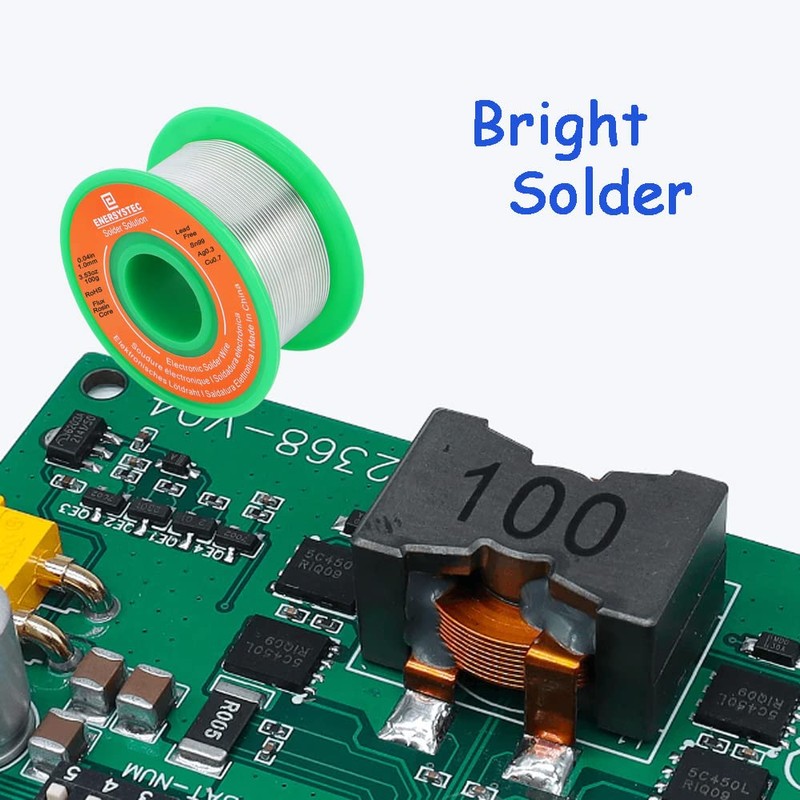 E ENERSYSTEC Lead Free Solder Wire Rosin Core 1.0mm 100g,