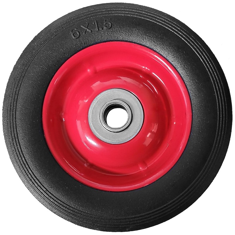 6" Wheel for Trolley or Cart with Metal Hub Centre
