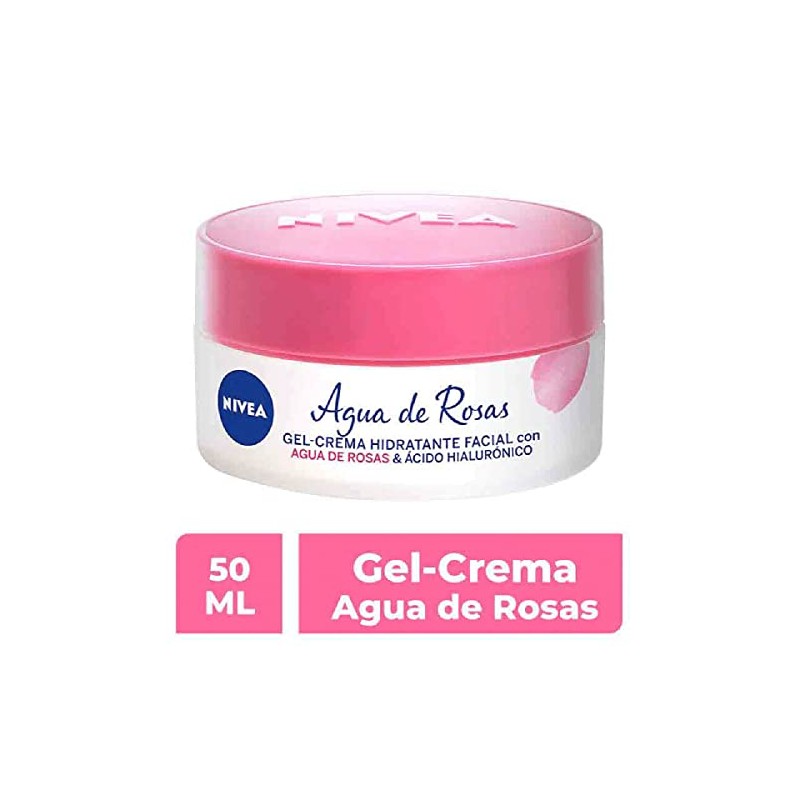 Nivea Agua Rosas Gel Crema Hidratante Ácido Hialurónico Una Piel