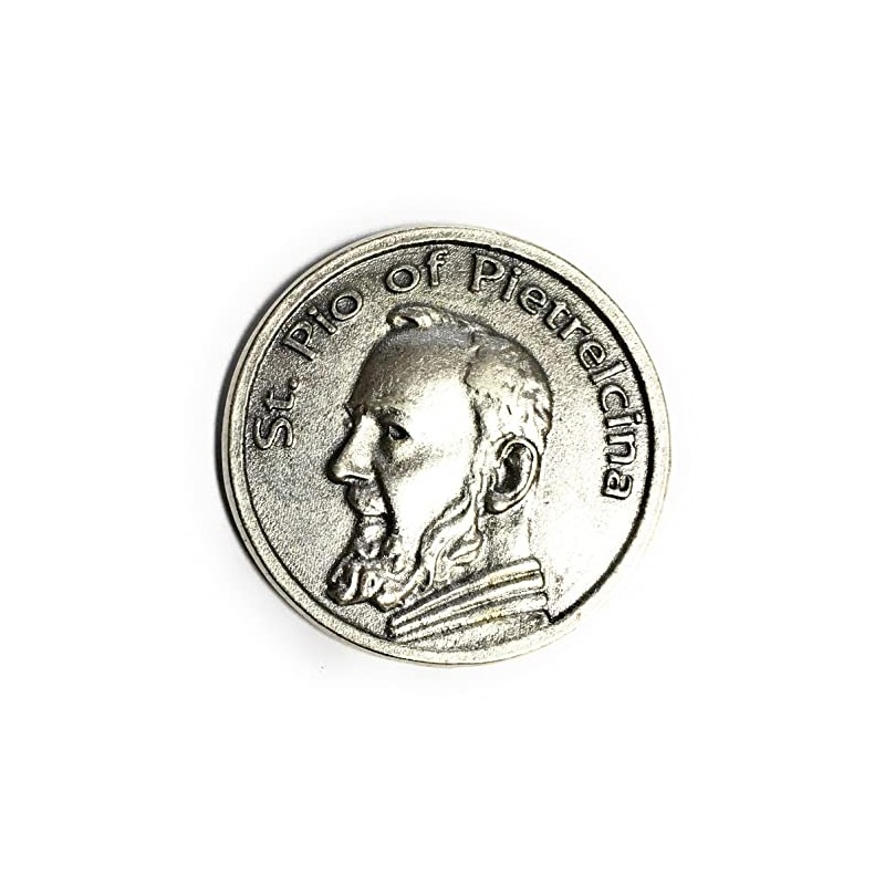 Catholic Prayer Cards St. Padre Pio Pocket Coin