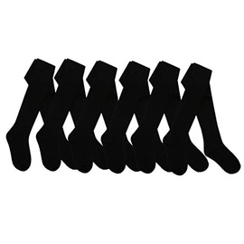 6 Pair Packs Tights Boys and Girls Back to Schools Pairs Warm Cotton Rich Plain Soft Children 2-13 Year MULTIPACK (6 PRS Plain Black - 3-4 Years)