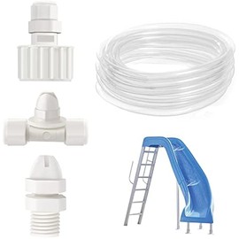 Pool Slide Water Tubing Kit, Spray Hose Kit/Parts for Inground Pool Slide, Swimming Pool Slide Water Sprayer