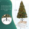 Christmas Tree Collar Box, 22" L White Wooden Tree Collar,
