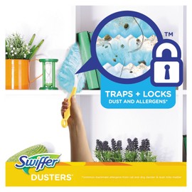Swiffer 21459BX Refill Dusters, Dust Lock Fiber, Light Blue, Unscented, 10/Box