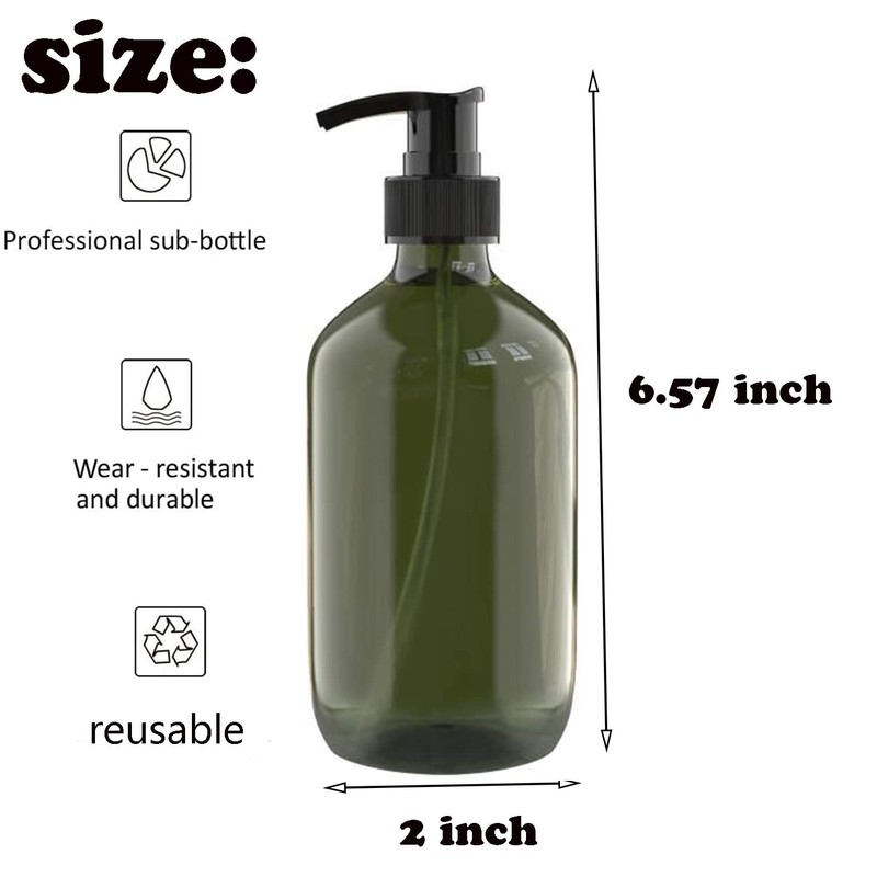 2 PCS 10 OZ Pump Bottle Plastic Pump Lotion Dispenser