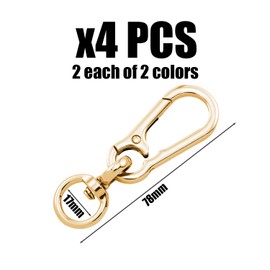 4 Pieces Of Carabiners, Metal Spring Keychains, Rotatable Carabiners, Diy Craft Jewelry Accessories, Bag Hooks