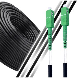 Elfcam - 70m Fiber Optic Cable Outdoor Indoor Simplex Single Mode SC/APC to SC/APC for Orange SFR and Bouygues 70 Meters