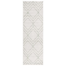 SAFAVIEH Adirondack Collection Runner Rug - 12' Runner, Ivory & Sage, Contemporary Design, Stain Resistant, Ideal for High Traffic Areas in Hallway, Bathroom & Kitchen (ADR241W-212)
