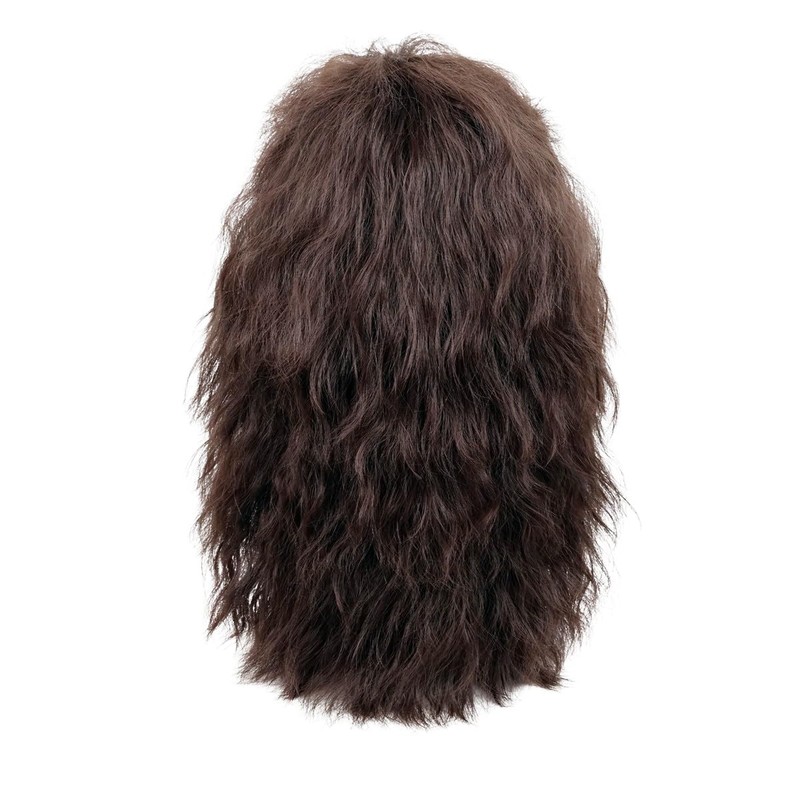 TOMIGO Brown Men's Wig with Beard and Friendship Bracelets for