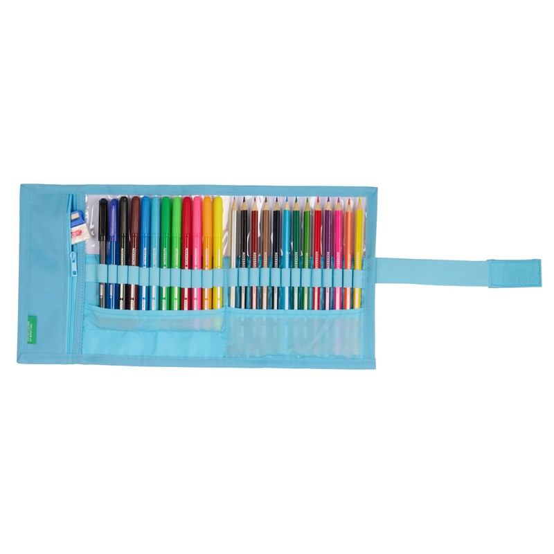 Safta Benetton Spring - Useful Roll-up Pencil Case Included, Pencil