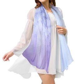 Floral Print Chiffon Scarf - Womens Fashion Scarfs Lightweight Head Scarf Sunscreen Scarves Shawls Wrap For Women