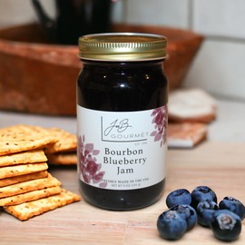 JoeB Gourmet Bourbon Blueberry Jam - 9oz 2-Pack, Bourbon Berry Jam, Mouthwatering Blueberry Bourbon Jam, Artisanally Crafted, Ideal for Charcuterie Jams and Spreads, Small Batch