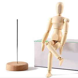Maniquí de madera, maniquí de dibujo ambiental de varias formas 14 articulaciones giratorias para desarrollar habilidades prácticas de pintura de boce