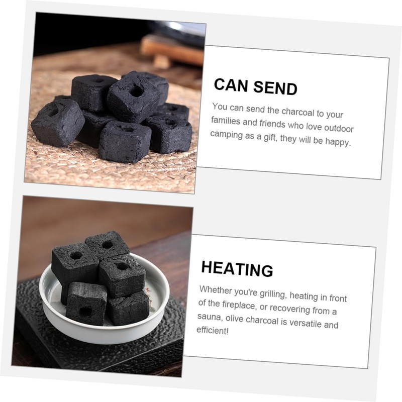 BESPORTBLE Outdoor Charcoal 500g Bamboo Charcoal Tablets Heating Fire Charcoal