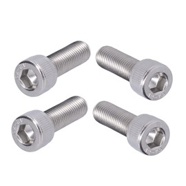 M10X1.25 Schraube M10 1,25 4Pcs Hex Bolt Socket Cap Screw A2 Stainless Steel 1.25mm Fine Pitch Fastener Hardware (M10*30)
