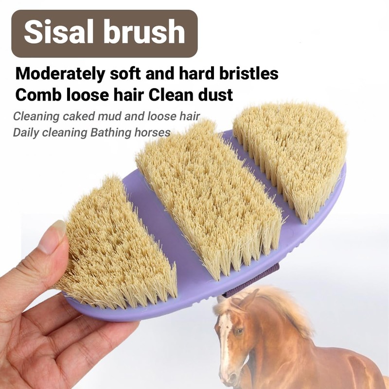 AIMALL Oval Horse Cleaning Brush - Versatile Riding Comb with