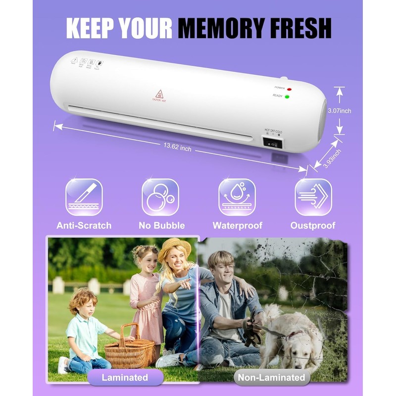 A4 Laminator Machine,9 Inch Small Laminating Machine,Thermal Laminator Dual Hot