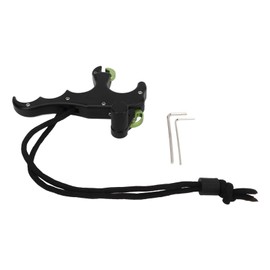 4 Finger Archery Release Aid Grip Adjustable Aluminum Alloy Compound Bow Thumb Trigger for Outdoor Shooting