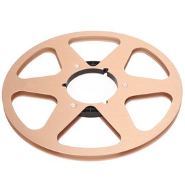 1/4 10 Inch Empty Tape Reel Aluminum Alloy Reel Tape Recorder Accessory Empty Disc Opening Machine Parts for Nab Gold
