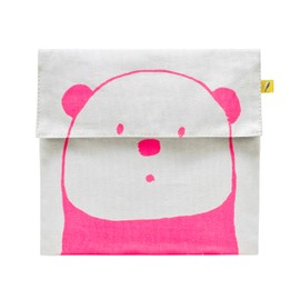 Fluf Flip Snack Sack - Panda Pink