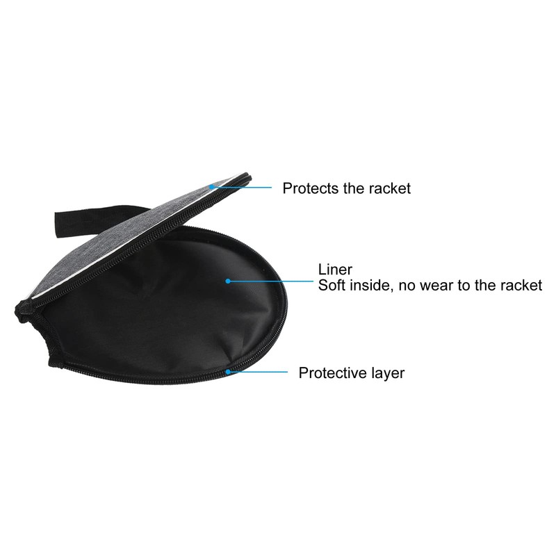 PATIKIL 2PCS Table Tennis Paddle Case Table Tennis Racket Case