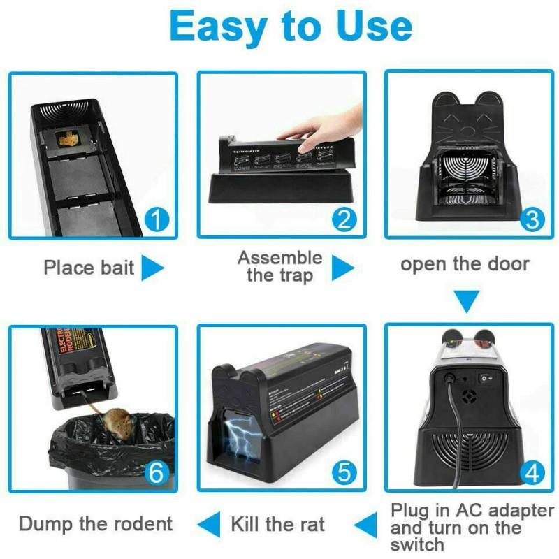 Phomemo Electronic Mouse Trap Victor Control Rat Killer Pest Electric