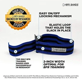 BFR Bands PRO Blood Flow Restriction Bands - Set of 2, Arms and Legs Occlusion Training for Men and Women - Workout Equipment