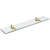 Spancraft Glass M-12x14-Brushed Bronze Monarch Glass Shelf, Brushed Bronze, 12"