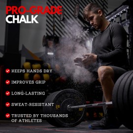 SURVIVOR Gym Chalk - 13 oz Extra Chunky Climbing Chalk, Lifting Chalk, Gymnastics Chalk - Pure Magnesium Carbonate Hand Chalk Powder, Weightlifting Chalk Gym - Rock Climbing Chalk