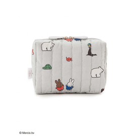 Gelato Pique [Dick Bruna] Quilted All-Over Pattern Pouch PWGB254540 Women's, GRY