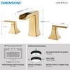 Brushed Gold Waterfall Bathroom Faucet, Sanliv 2-Handle Widespread Bathroom Faucet