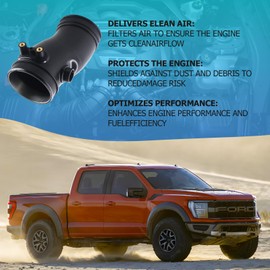 3C3Z-9C623-AA Engine Air Cleaner Inlet Duct Hose Air Intake Hose Fit for Ford F250 F350 F450 F550 E350 E450 2003-2007, fit for Ford Excursion 2003-2005